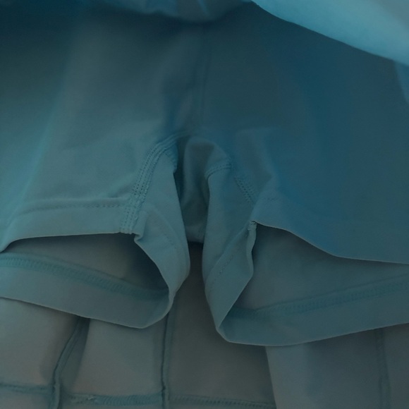 Nike Aqua Blue White Stripe Pleated Mini Tennis Golf Skort Athleisure Size Lg. - Picture 7 of 11